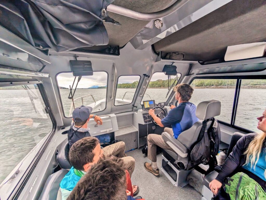 Interior of Fast Boat for Sea Kayaking with Ketchikan Kayak Co Ketchikan Alaska 1