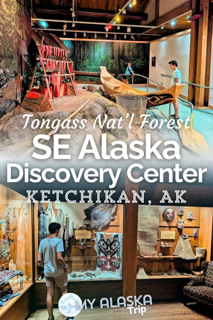 Visiting the Southeast Alaska Discovery Center is a great addition to spending time in Ketchikan. Here you'll be able to learn all about the many environments and ecosystems, as well at the culture of the Tlingit people of Southeast Alaska. This is the perfect place to begin exploring Ketchikan.
