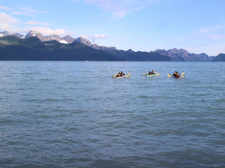 Kayaking on Knik Arm near Anchorage Alaska 1