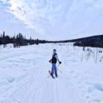 Taylor Family Cross Country Skiing at Basecamp Adventures Borealis Basecamp Fairbanks Alaska 4