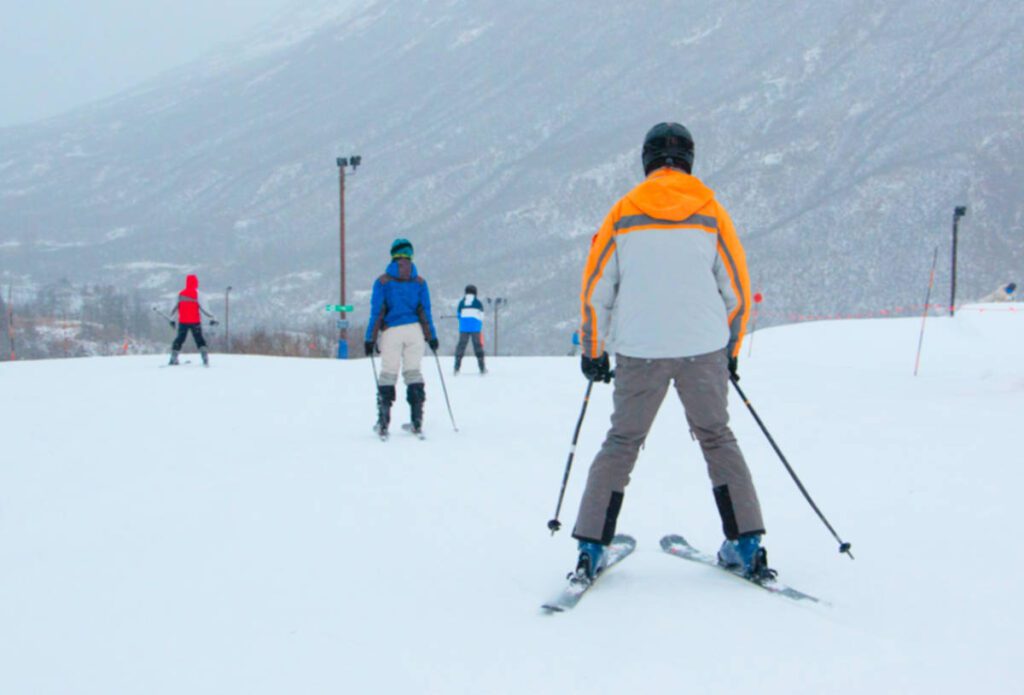 Full Taylor Famiy Skiing at Skeetawk Resort Hatcher Pass Palmer Alaska 1