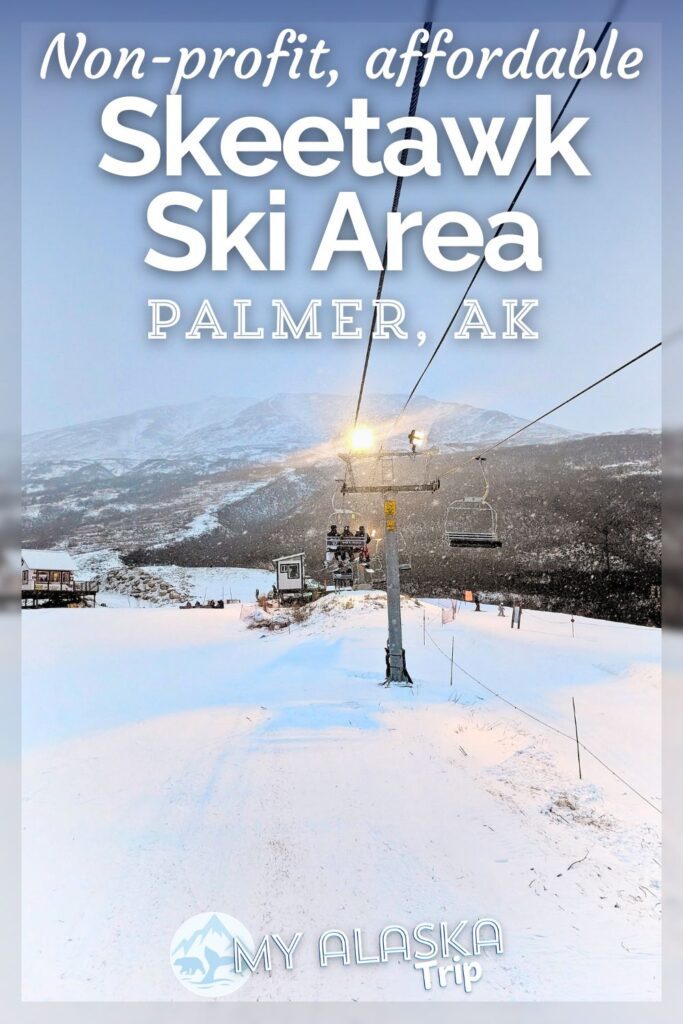 The Skeetawk Ski Area in Hatcher Pass is a great addition to visiting Anchorage or Palmer in the winter. Being a non-profit skiing destination for Alaska locals and visitors, this affordable ski day is easy and fun, with onsite rentals and a chill atmosphere.
