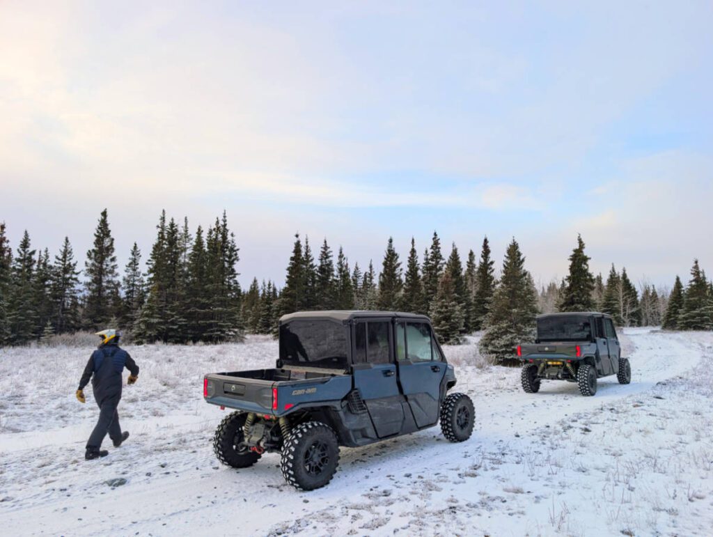 Off Road driving to Knik Glacier at Alaska Backcountry Adventures UTV Winter Tour Palmer Alaska 7
