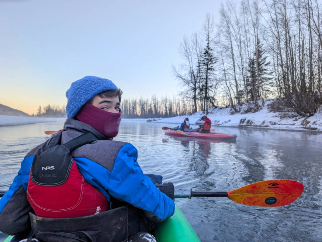 Taylor Family Winter Kayak Tour with Adventures by True North AK Palmer Alaska 3