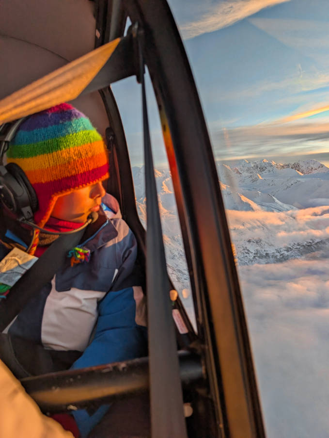 Taylor Family in Helicopter with Outbound Heli Adventures Palmer Alaska 1