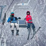 Taylor Family on chair lift at Skeetawk Ski Resort at Hatcher Pass Palmer Alaska 1