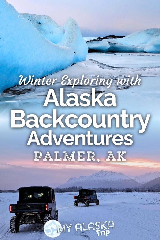 If you want to explore the backcountry in winter, a heated UTV tour is THE way to do it. Alaska Backcountry Adventures in Palmer takes visitors through the frozen Knik River Valley to the face of the Knik Glacier, looking for wildlife the whole way: moose, eagles, Dall sheep and more away this unforgettable day in the snowy wilderness.