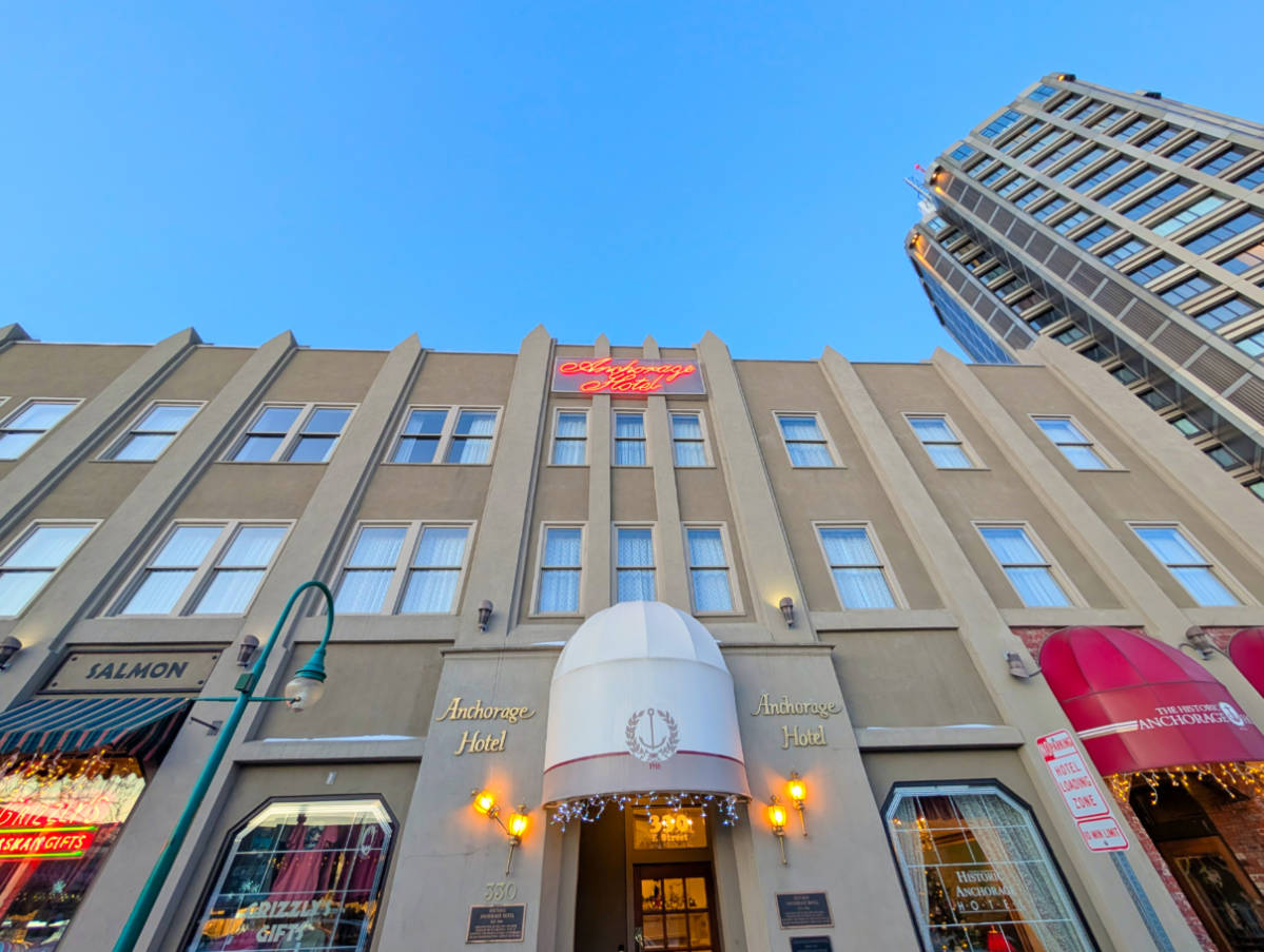 Exterior of Historic Anchorage Hotel Anchorage Alaska 3