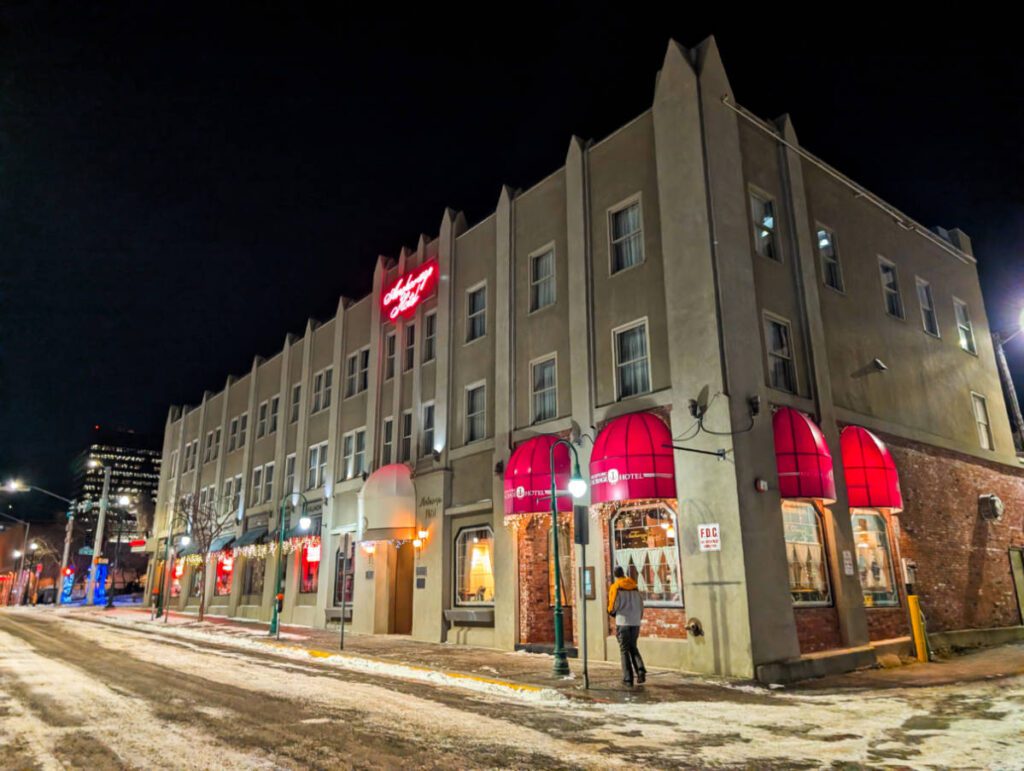 Exterior of Historic Anchorage Hotel Anchorage Alaska 6