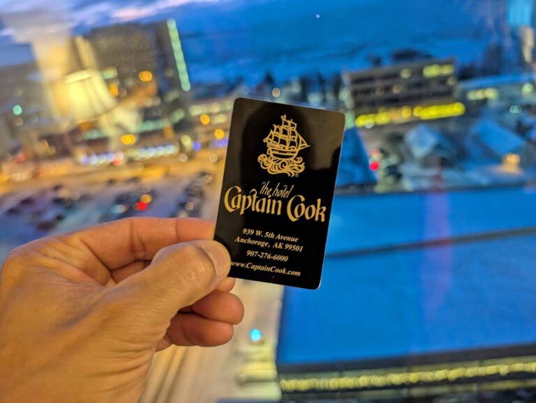 Room key at Captain Cook Hotel Downtown Anchorage Alaska 1