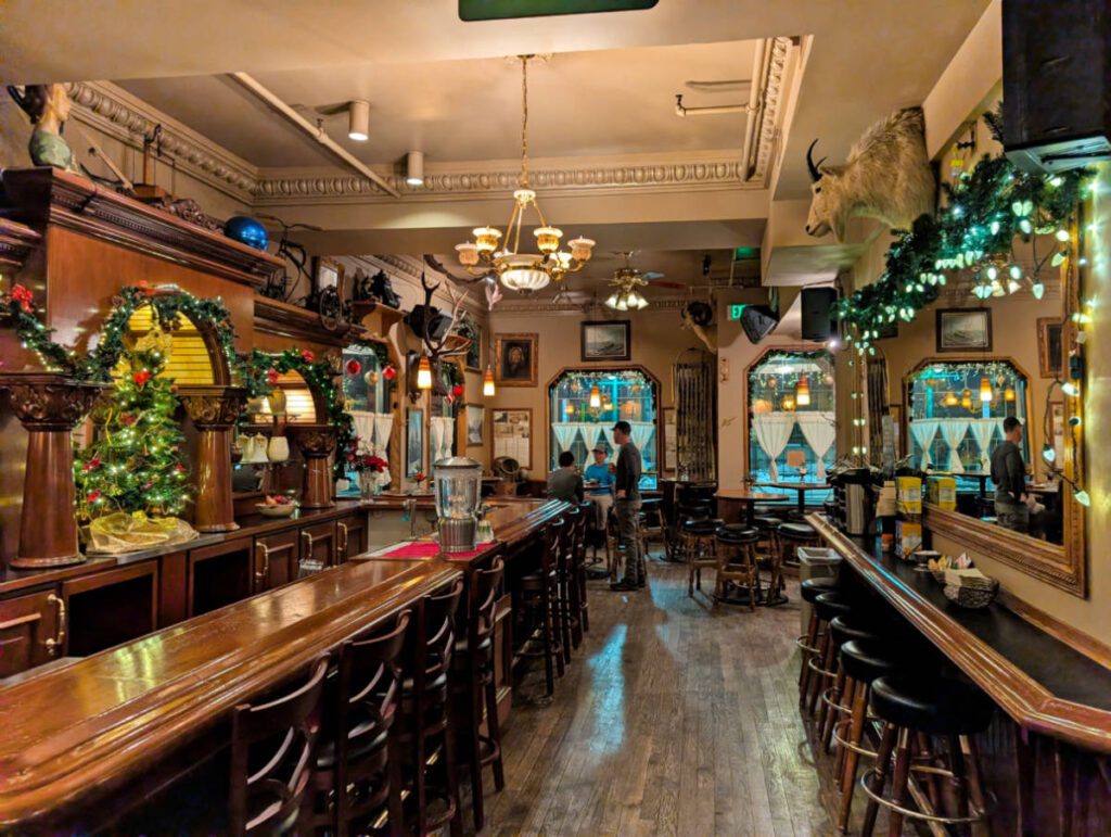 Taylor Family at Breakfast in saloon at Historic Anchorage Hotel Anchorage Alaska 3