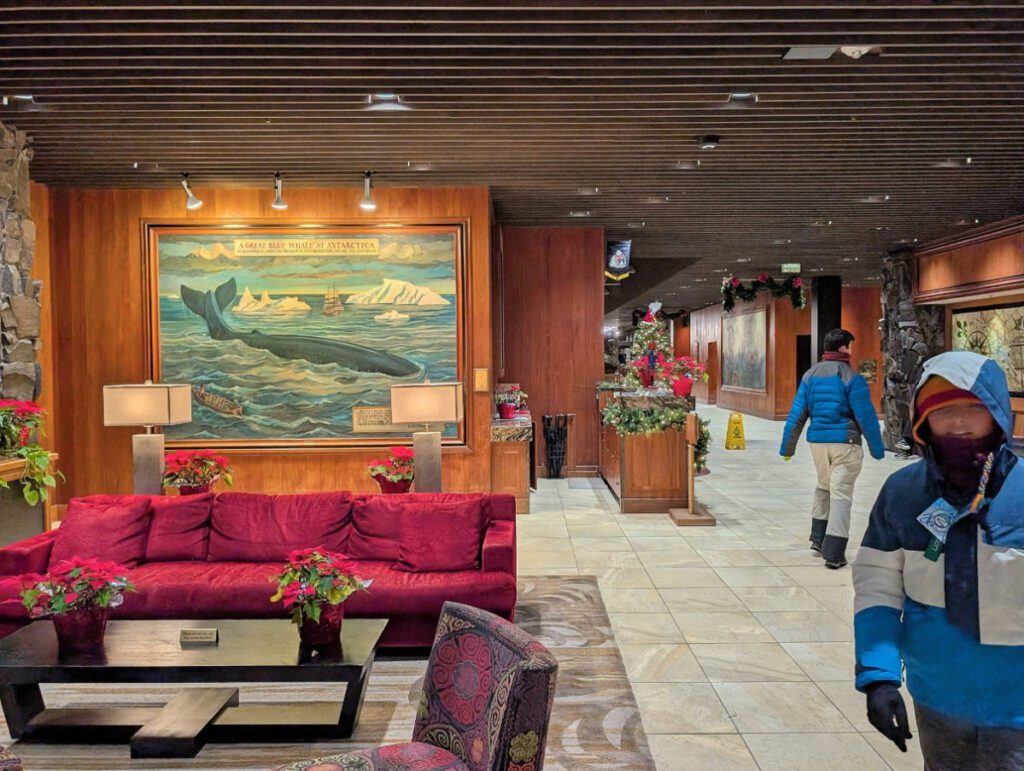 Taylor Family in lobby of Captain Cook Hotel Anchorage Alaska 1