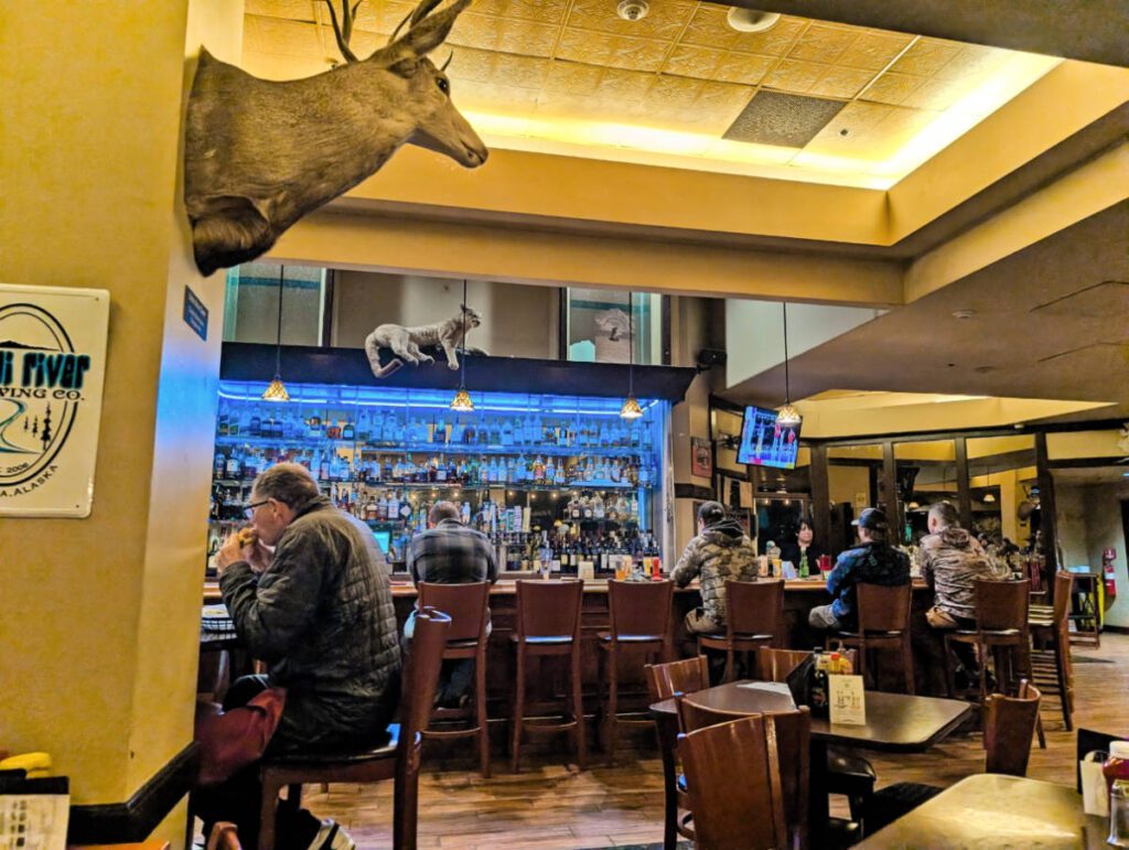 Bar at Fancy Moose Lounge Restaurant at Lakefront Millennium Hotel Anchorage Alaska 1