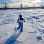 Taylor Family snowshoeing at Tanana Lakes Recreation Area Fairbanks Alaska 1