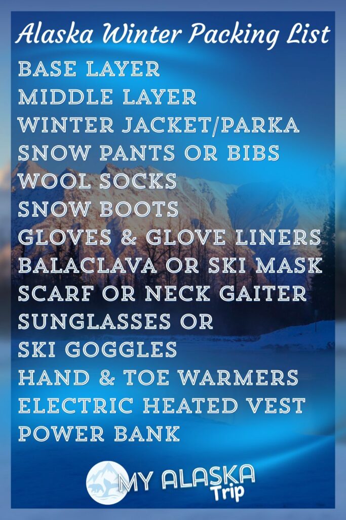 What to wear on an Alaska winter trip is a big part of planning your visit. I'm not talking about being fashionable, but what to pack for Alaska when you'll be doing outdoor winter activities and exploring. We've put together our best winter packing tips including extreme cold product recommendations for visiting Alaska in the winter.
