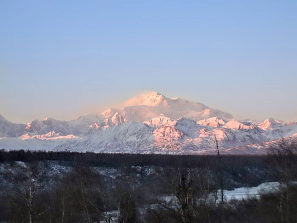 Wind Storm on Mount Denali from Denali State Park South Viewpoint Trapper Creek Alaska 6