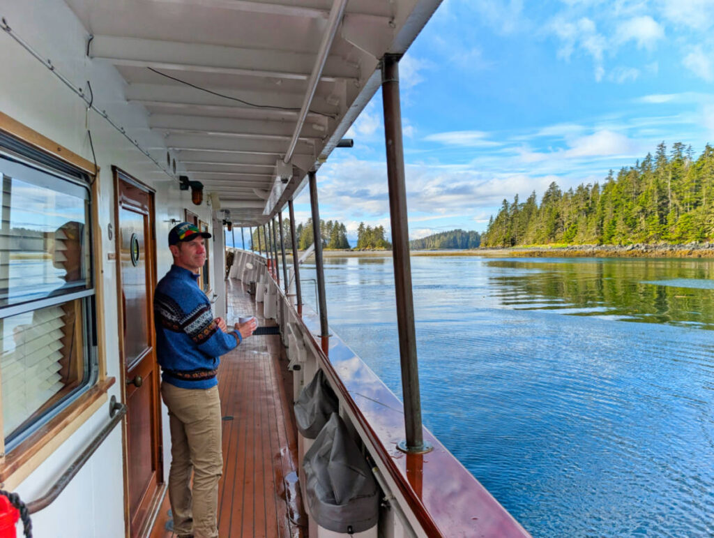 Chris Taylor on Mist Cove with the Boat Company sailing Southeast Alaska 1