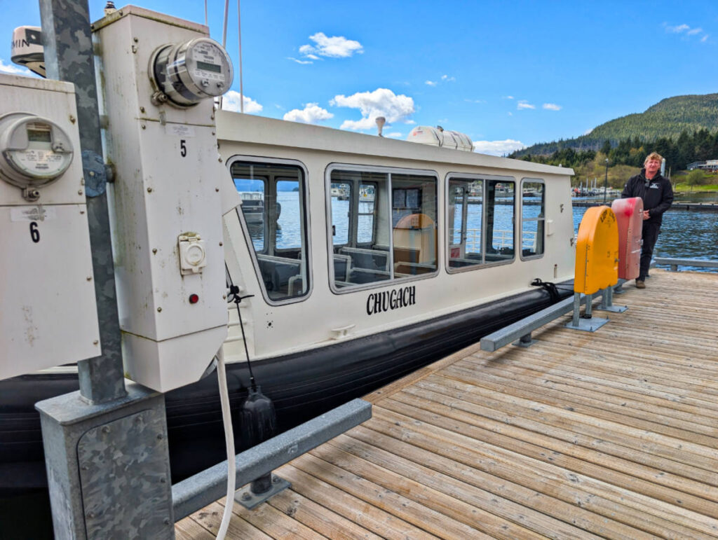Harv and Marvs Whale Watching Boat in Statter Marina Auke Bay Juneau Alaska 1
