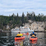 Kayaking with Mist Cove ship with the Boat Company in Nelson Bay Southeast Alaska 2