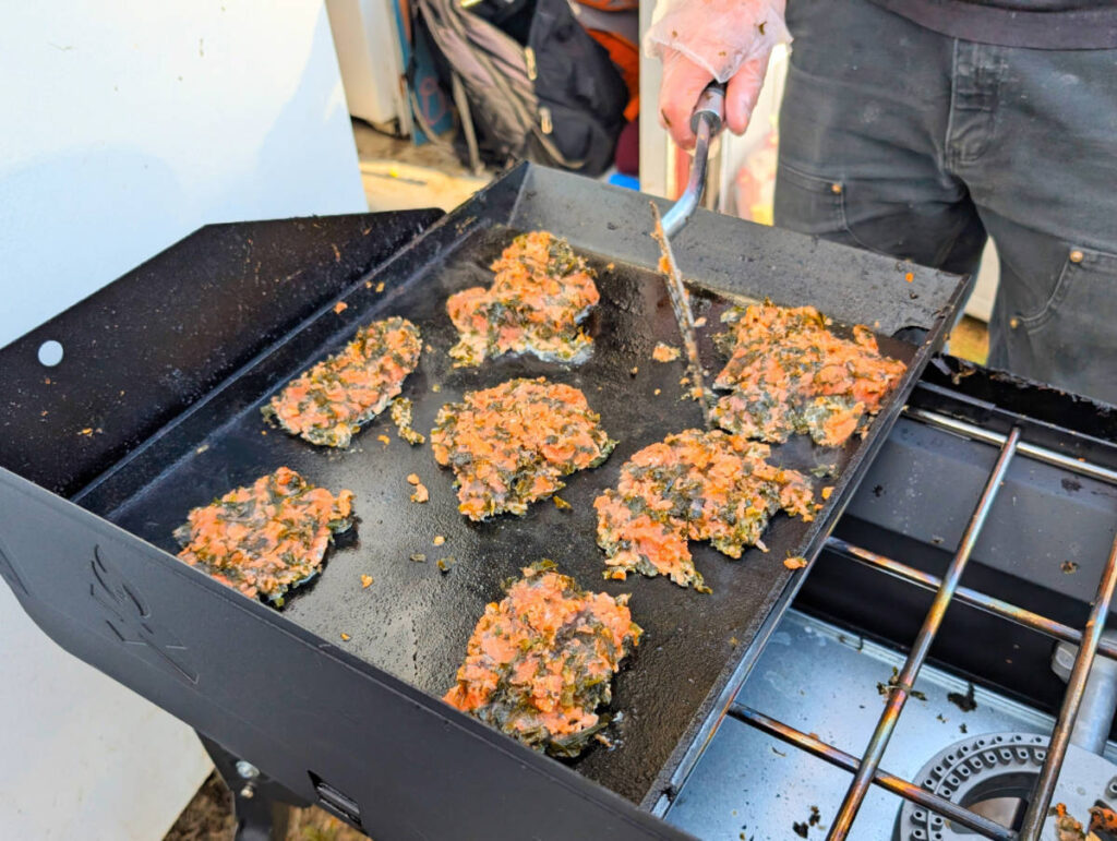 Kelp Salmon Burgers at Southeast Alaska State Fair Haines Alaska 1