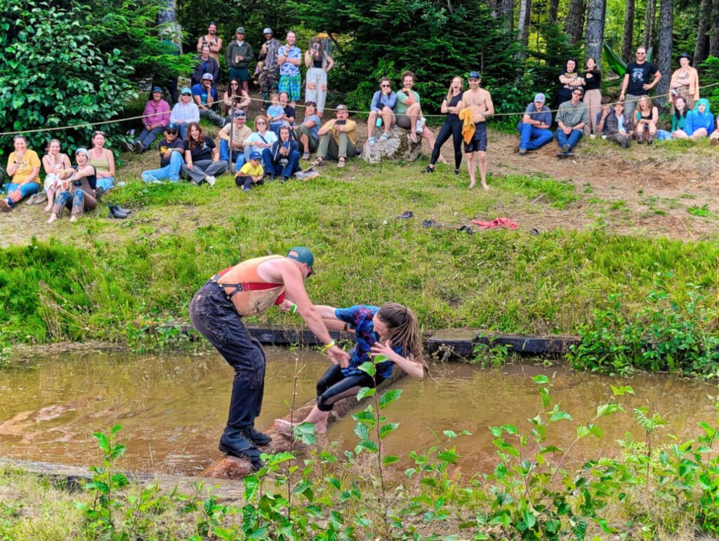 Log Rolling Competition at Southeast Alaska State Fair in Haines Alaska 1