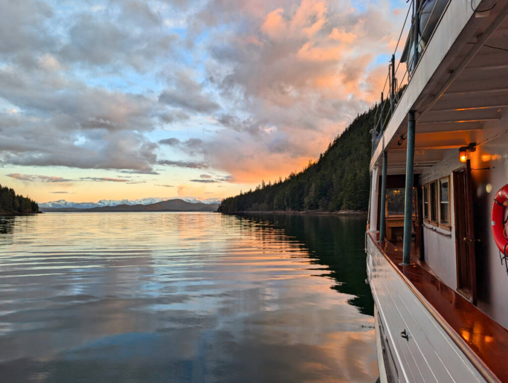 Mist Cove in Taku Bay while sailing the Inside Passage the Boat Company Southeast Alaska 3