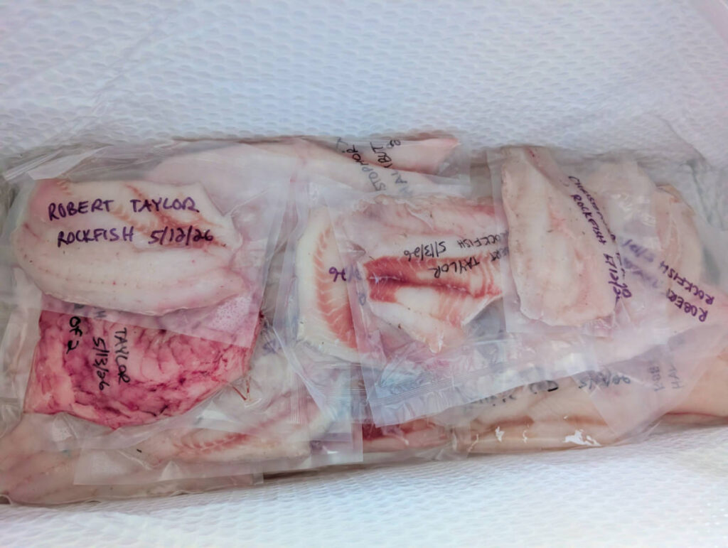 Packaged Fish caught on Boat Company Mist Cove Southeast Alaska 1