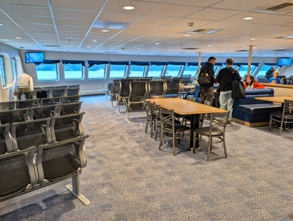 Seating area on Alaska Marine Highway Ferry Hubbard Juneau to Haines Route 2