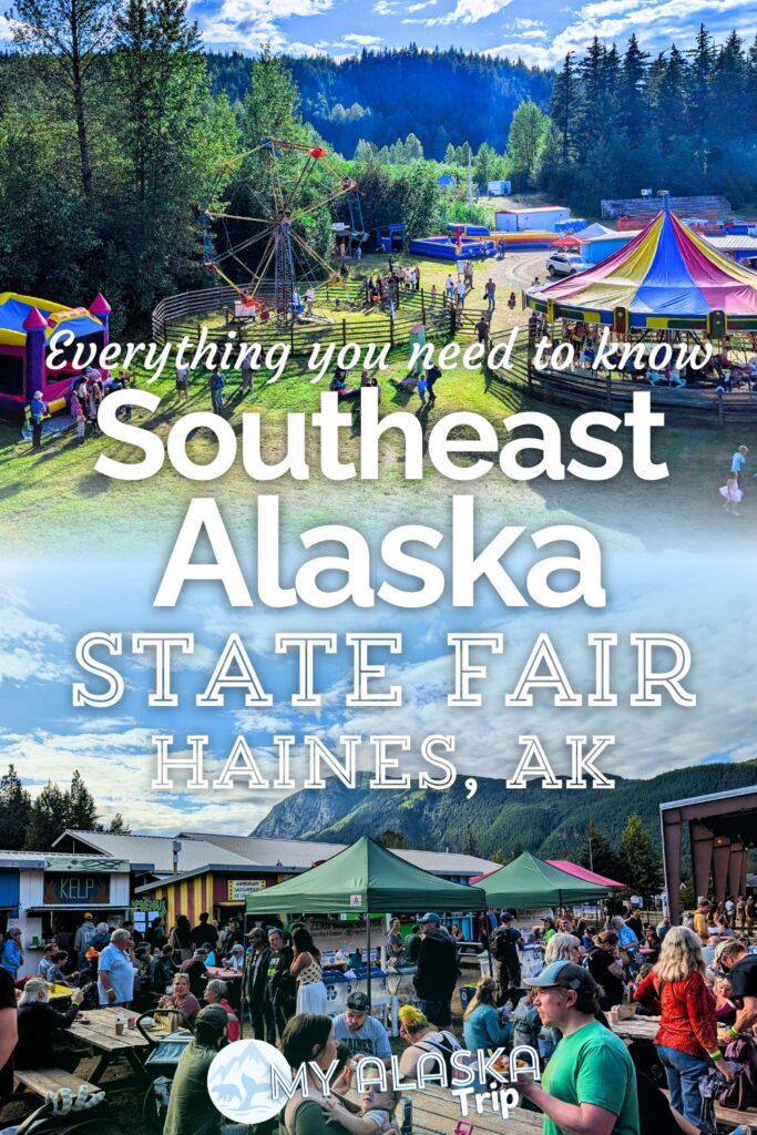 The Southeast Alaska State Fair is one of the best summer events in AK. Happening every July in Haines (and sometimes in the first week of August) the SE AK Fair is full of contests, a carnival, logging / lumberjack games and more.