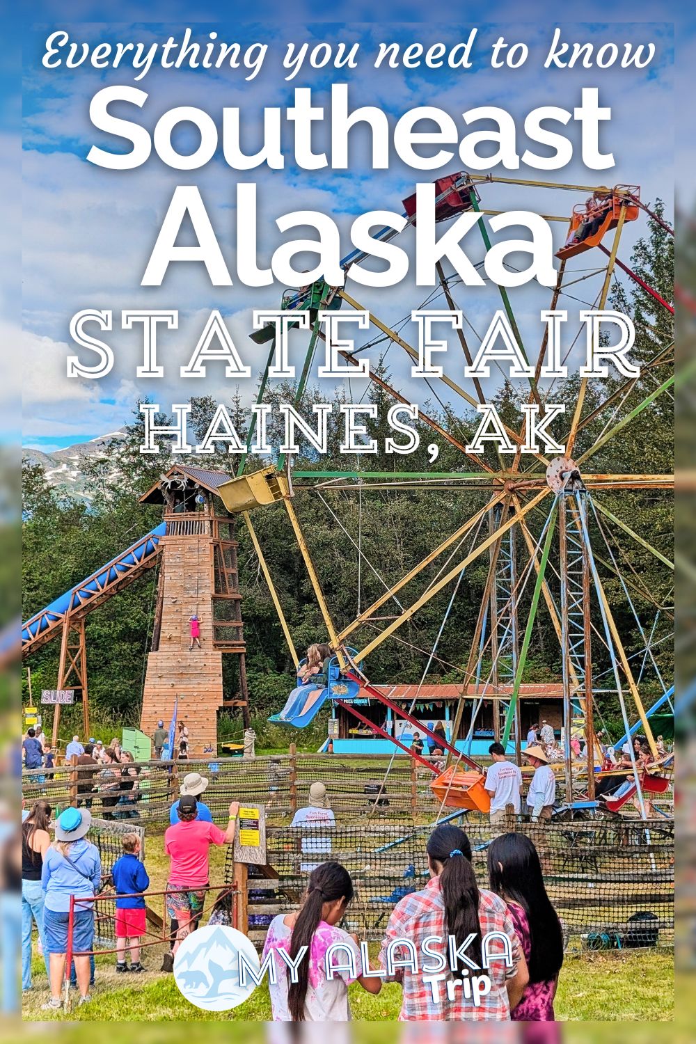 The Southeast Alaska State Fair is one of the best summer events in AK. Happening every July in Haines (and sometimes in the first week of August) the SE AK Fair is full of contests, a carnival, logging / lumberjack games and more.