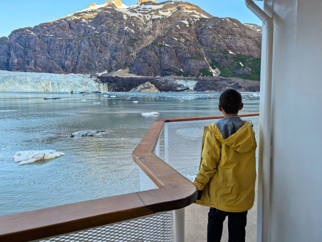 Taylor Family at Marjorie Glacier in Glacier Bay National Park with UnCruise Wilderness Legacy Alaska 4