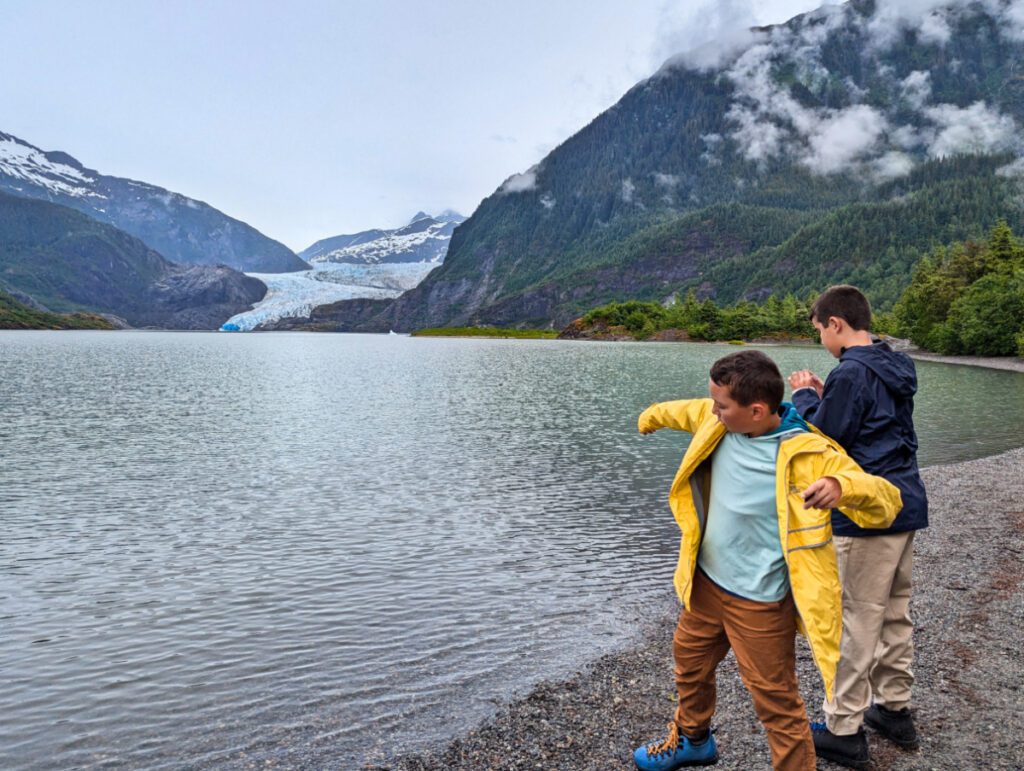 Taylor Family at Mendenhall Glacier Tongass National Forest Juneau Alaska 1