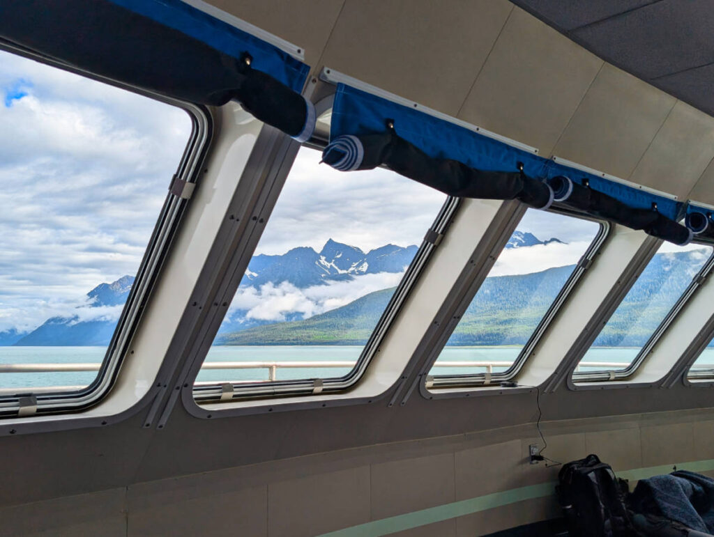 View from Alaska Marine Highway Ferry Hubbard Juneau to Haines Route 3