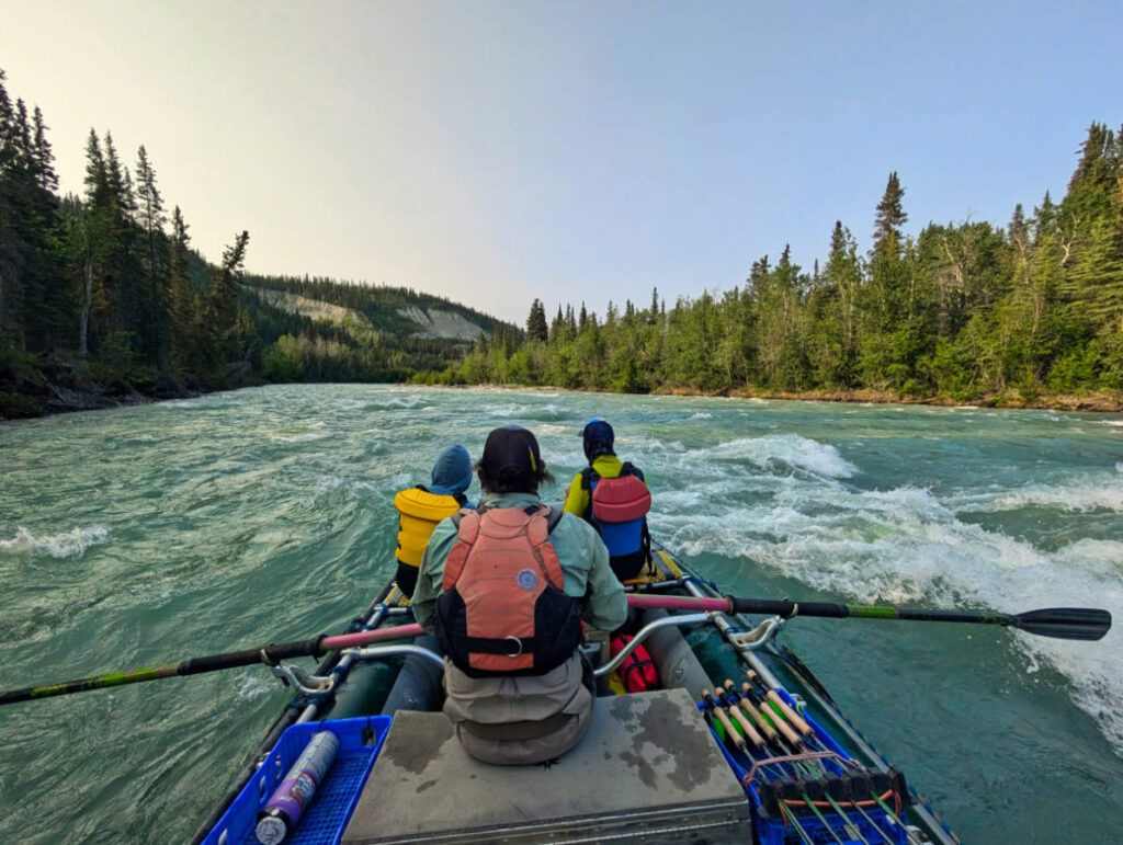 Taylor Family in Whitewater while Salmon Fishing on Klutina River with Copper River Guides Copper Center Alaska