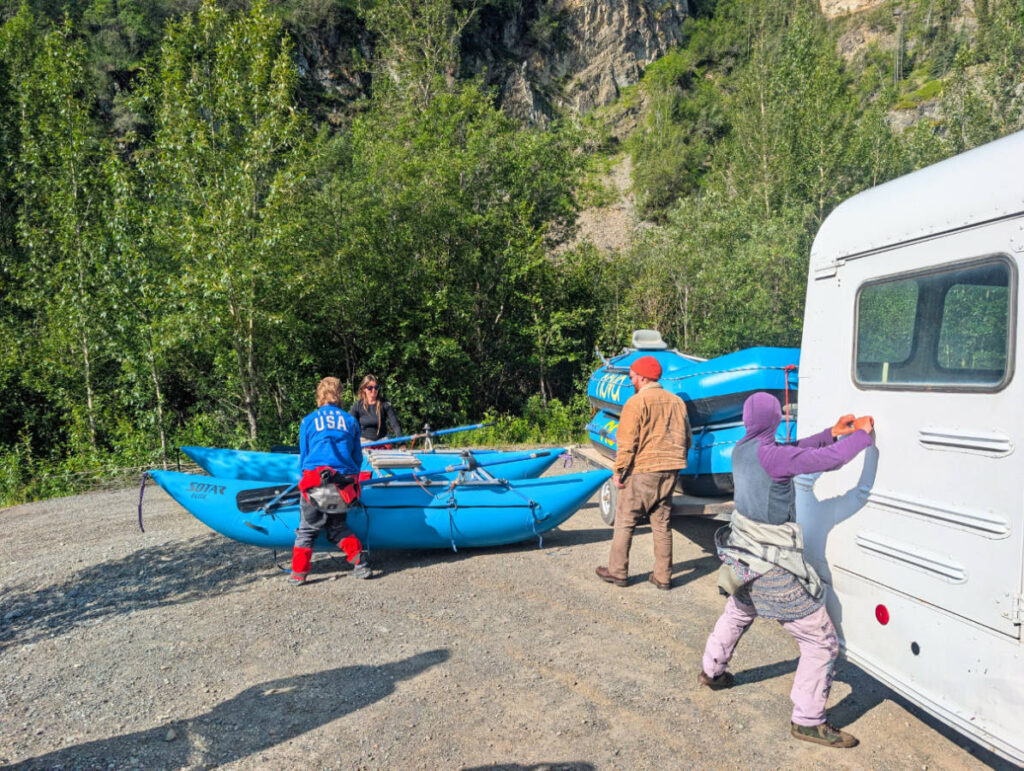 Whitewater rafting on Matanuska River with NOVA Alaska Guides Chickaloon Alaska