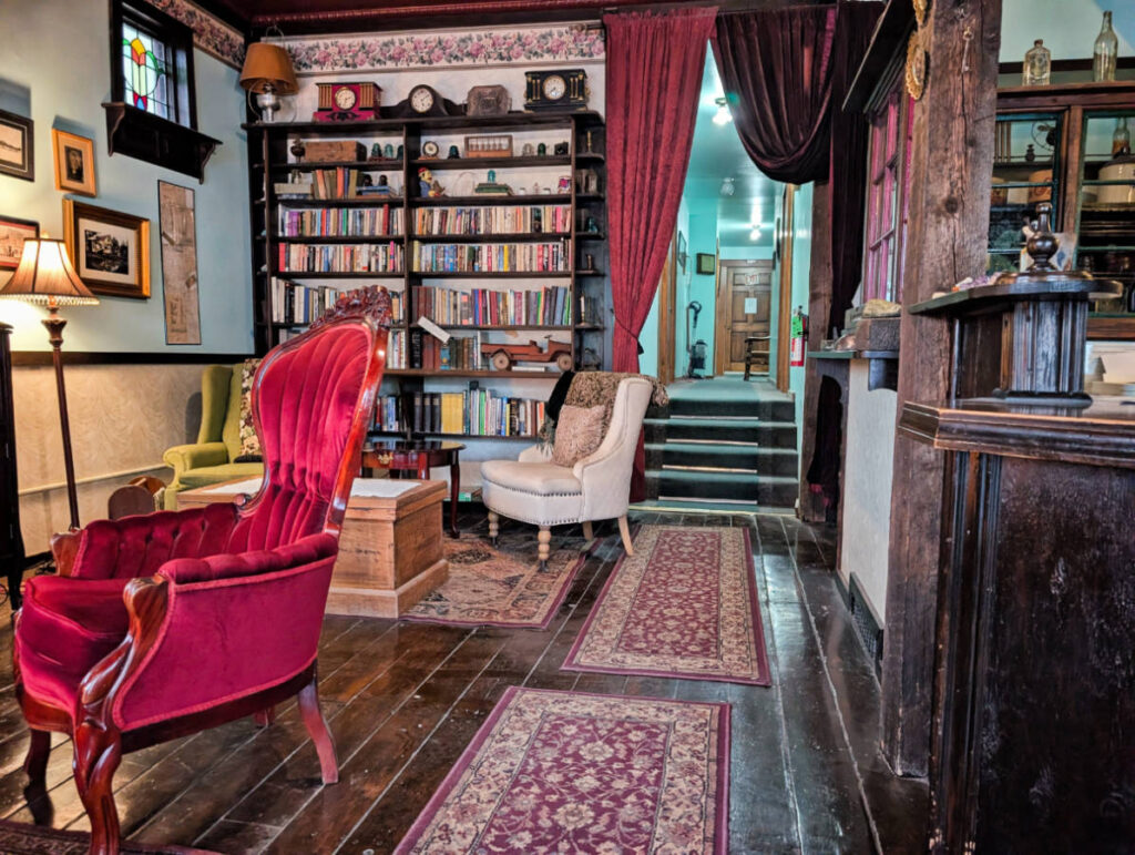 Antique Lobby of Ma Johnsons Hotel in McCarthy Alaska