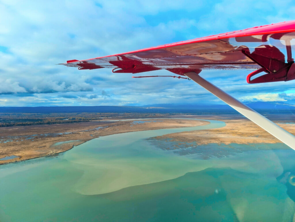 Beluga River from Rusts Air Service Seaplane Lake Clark National Park Alaska