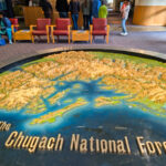 Elevation Map at Begich Boggs Chugach National Forest Visitor Center Portage Valley Girdwood Alaska