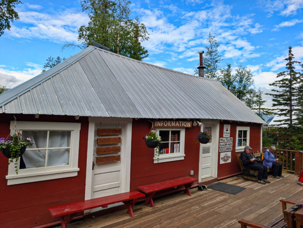 Exterior of St Elias Alpine Guides in Kennicott Wrangell St Elian National Park McCarthy Alaska