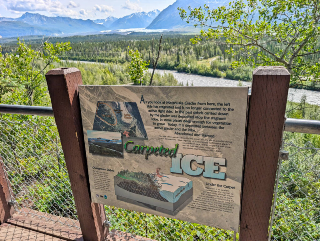 Glaciation Exhibit at Matanuska Glacier State Recreation Site Chickaloon Alaska