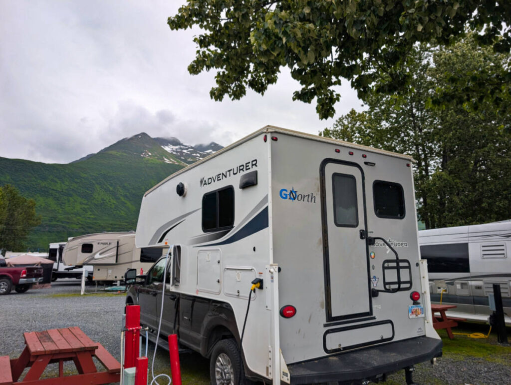 GoNorth Alaska RV Rental at Campground in Valdez Alaska