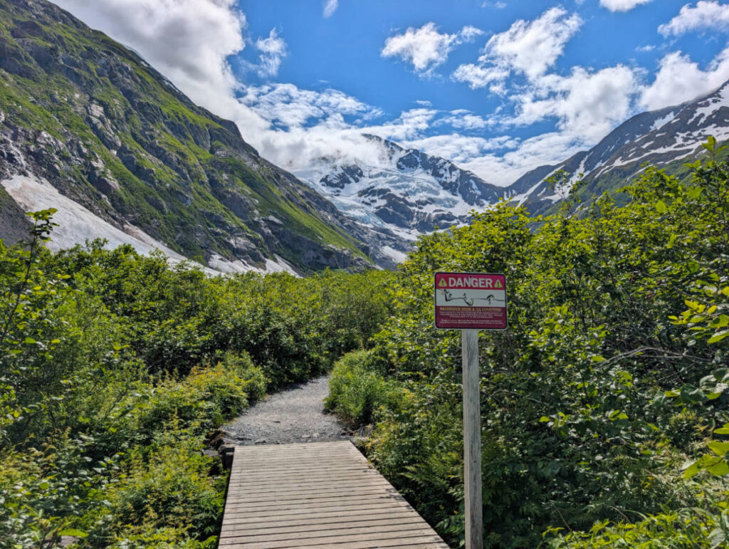 Hiking Trail at Byron Glacier in Portage Girdwood Alaska