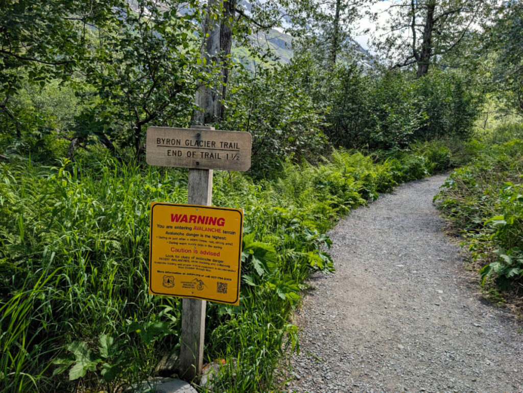 Hiking at Byron Glacier in Portage Girdwood Alaska