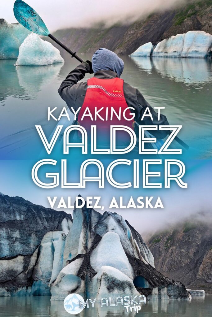 Visiting the Valdez Glacier is awesome because it's actually done by kayaking to it. Paddling on the beautiful Valdez Glacier Lake and exploring the face of the blue ice is such a unique, gorgeous experience. See how to do this and add it to your visit to Valdez and Prince William Sound.