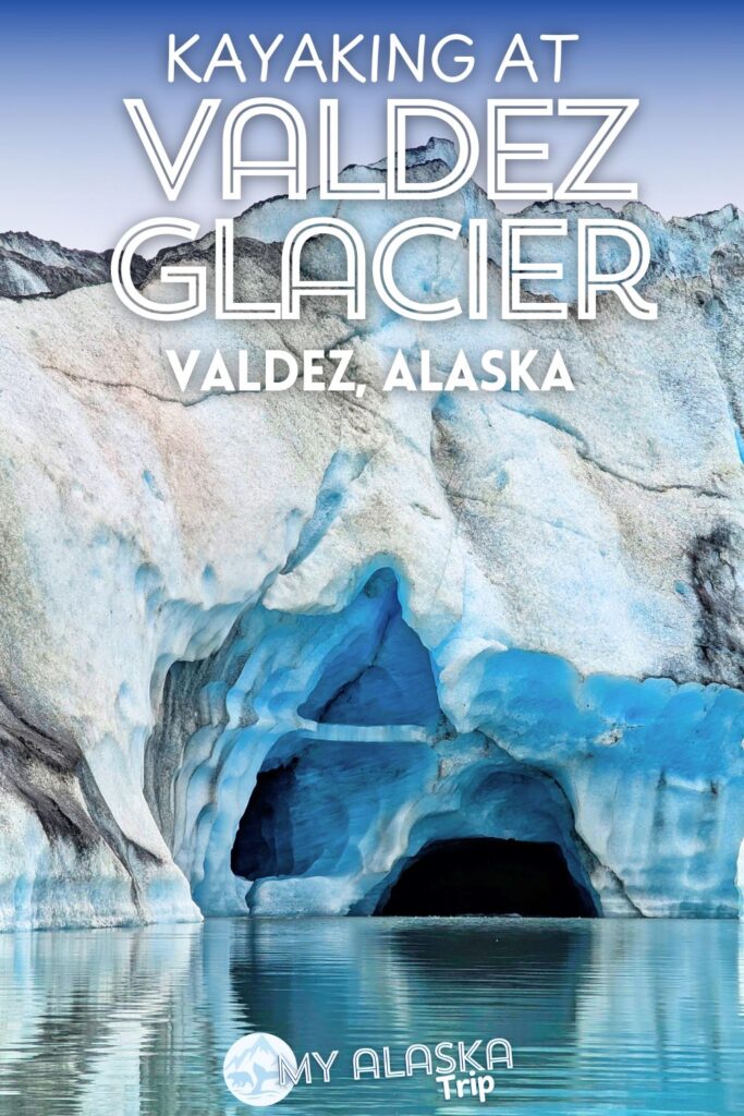 Visiting the Valdez Glacier is awesome because it's actually done by kayaking to it. Paddling on the beautiful Valdez Glacier Lake and exploring the face of the blue ice is such a unique, gorgeous experience. See how to do this and add it to your visit to Valdez and Prince William Sound.