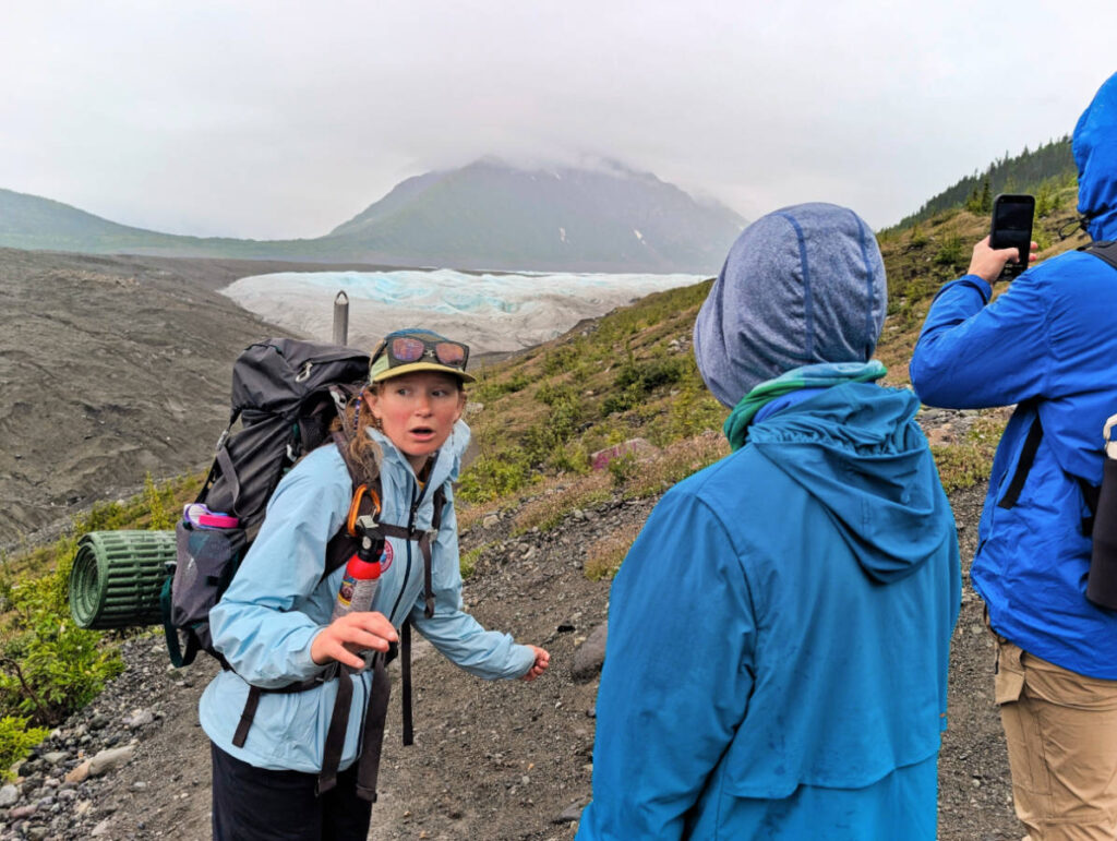 Root Glacier with guide from Kennicott Wilderness Guides Wrangell St Elias National Park McCarthy Alaska