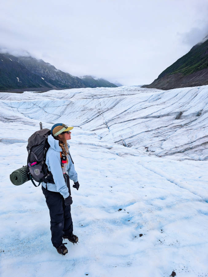 Root Glacier with guide from Kennicott Wilderness Guides Wrangell St Elias National Park McCarthy Alaska