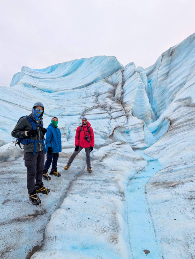 Taylor Family on Root Glacier with Kennicott Wilderness Guides McCarthy Alaska