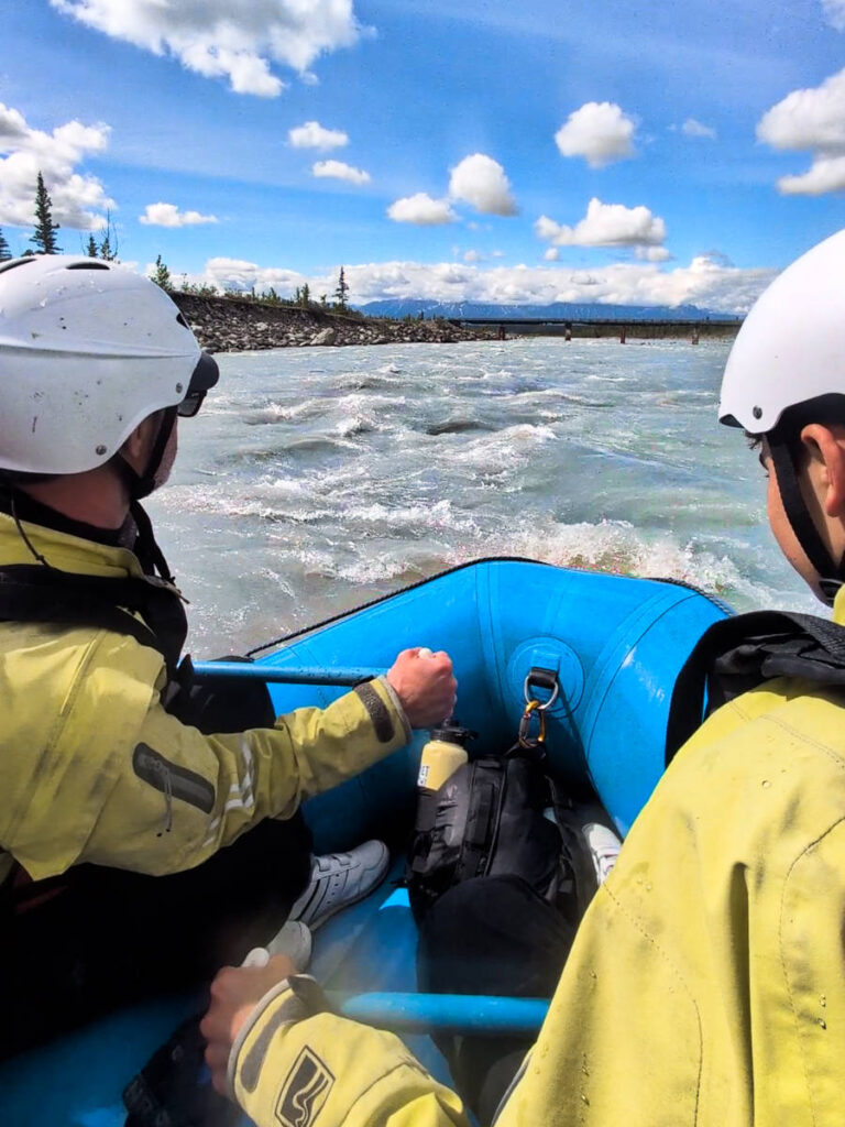 Taylor Family whitewater rafting on Kennicott River with McCarthy River Tours McCarthy Alaska