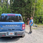 Taylor Family with GoNorth Alaska Rental at Liberty Falls State Recreation Site on Edgerton Highway to McCarthy Alaska